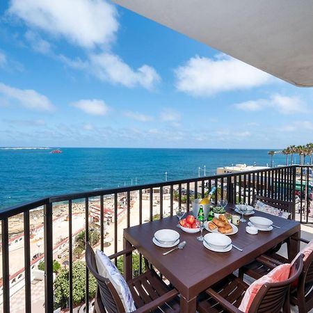 Islet Promenade Seafront Apartment With Large Corner Terrace By Getawaysmalta San Pawl il-Baħar Extérieur photo