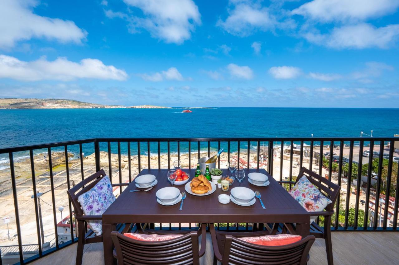 Islet Promenade Seafront Apartment With Large Corner Terrace By Getawaysmalta San Pawl il-Baħar Extérieur photo